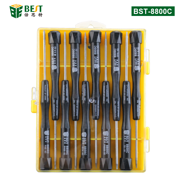 BST-8800C 螺絲套批 螺絲刀套裝10合1 專用電腦手機(jī)維修工具