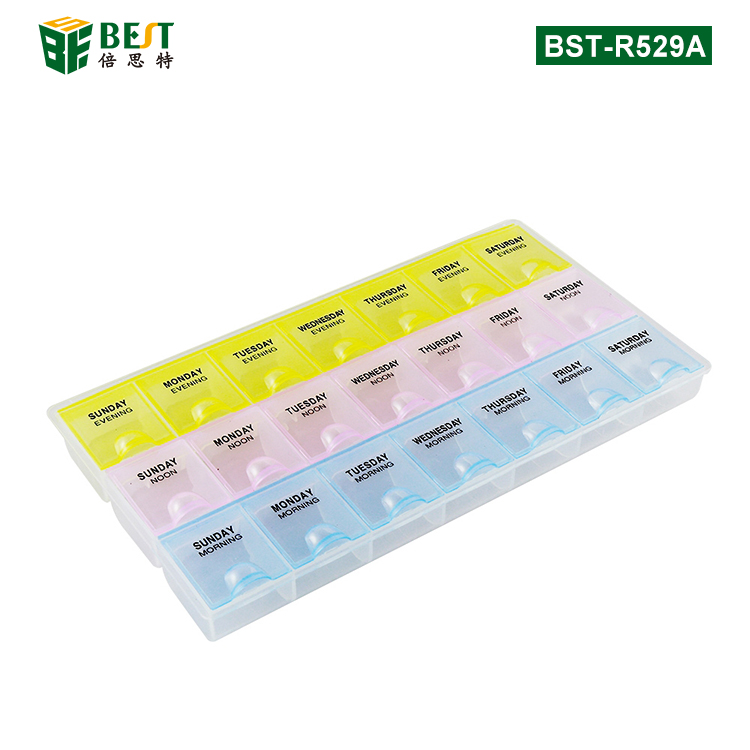 BST-R529A 3排7格星期透明塑料元件盒（?。?></span>
<p class=