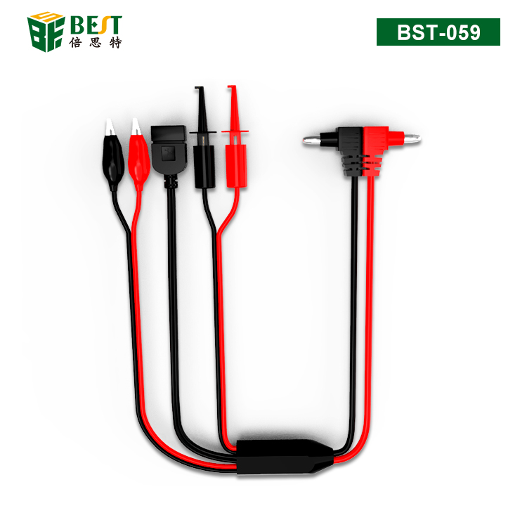 BST-059 手機維修多用電源線 直流多用電源線手機維修供電點測試帶USB圓測試鉤鱷魚夾子接口線