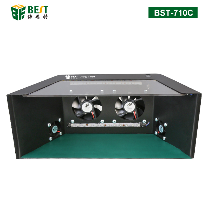BST-710C 無塵工作臺 貼膜除塵工作臺 UV燈固化抽風(fēng)防塵操作臺