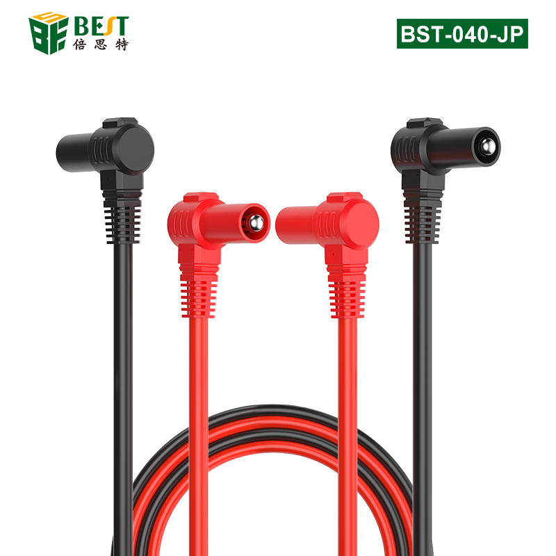 BST-040-JP 香蕉雙頭測試線 雙插測試線4mm安全型測試導(dǎo)線 紅黑雙頭90度插線 香蕉插疊插連接線 雙向蓮花頭導(dǎo)線 2000V20A大電流