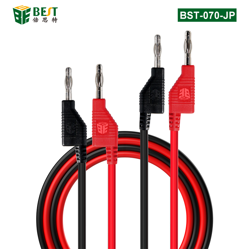 BST-070-JP 超導(dǎo)傳輸疊插香蕉插頭測試線 4mm燈籠插頭電力測試導(dǎo)線 公對公4MM香蕉插頭轉(zhuǎn)香蕉頭硅膠線高壓線 2000V20A大電流