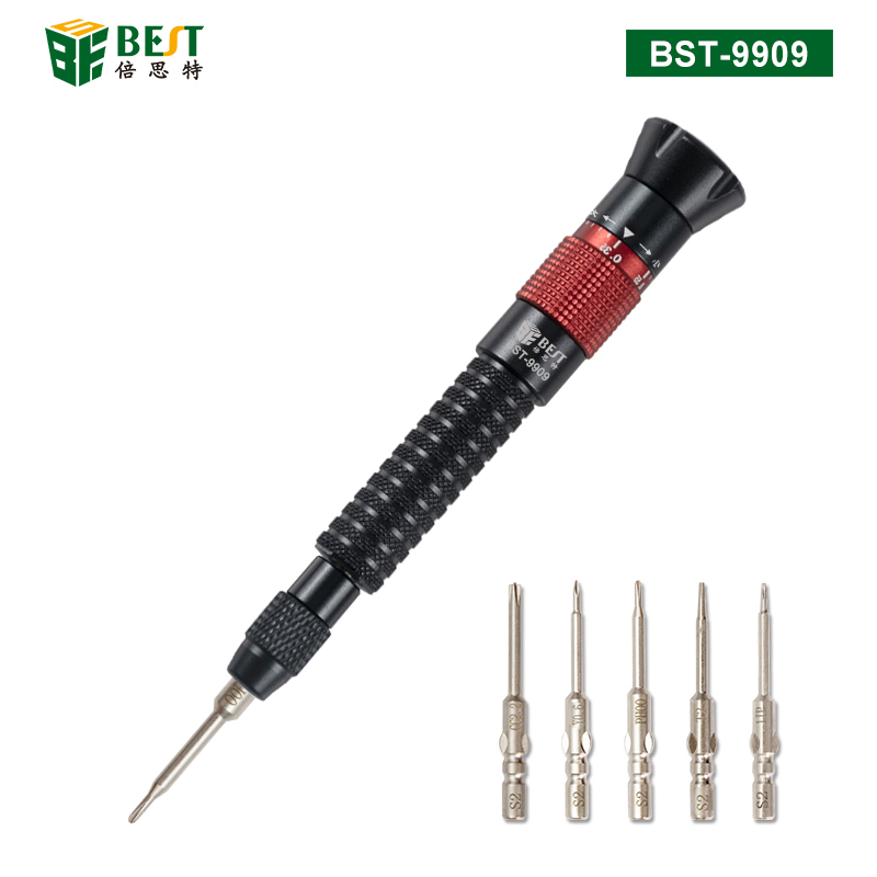 BST-9909 六合一可調(diào)扭力螺絲刀套裝 可調(diào)扭力式螺絲批